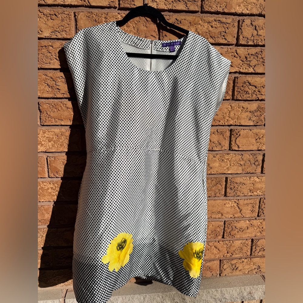 4/$25 • Nicola Polka Dot Floral Detail Dress‎
